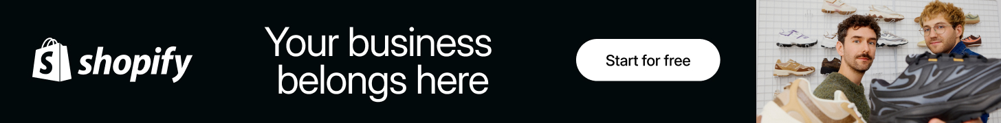 Shopify: Your business belongs here. Start for free.
